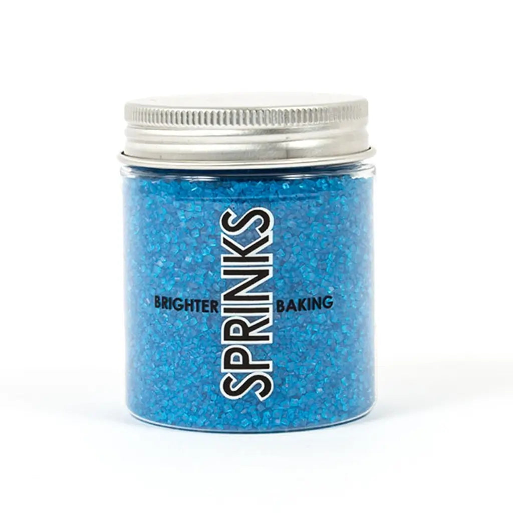 Sprinks dark Blue Sanding Sugar 85g edible sparkling decorating sugar in a wide-mouth jar for cakes, cupcakes, cookies and desserts