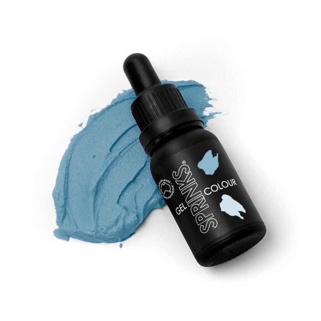 Sprinks duck egg blue gel food colouring 15ml bottle
