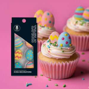Edible Easter egg cake toppers pack of 8