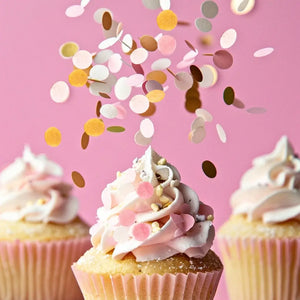 Edible wafer confetti sprinkles for cake decorating