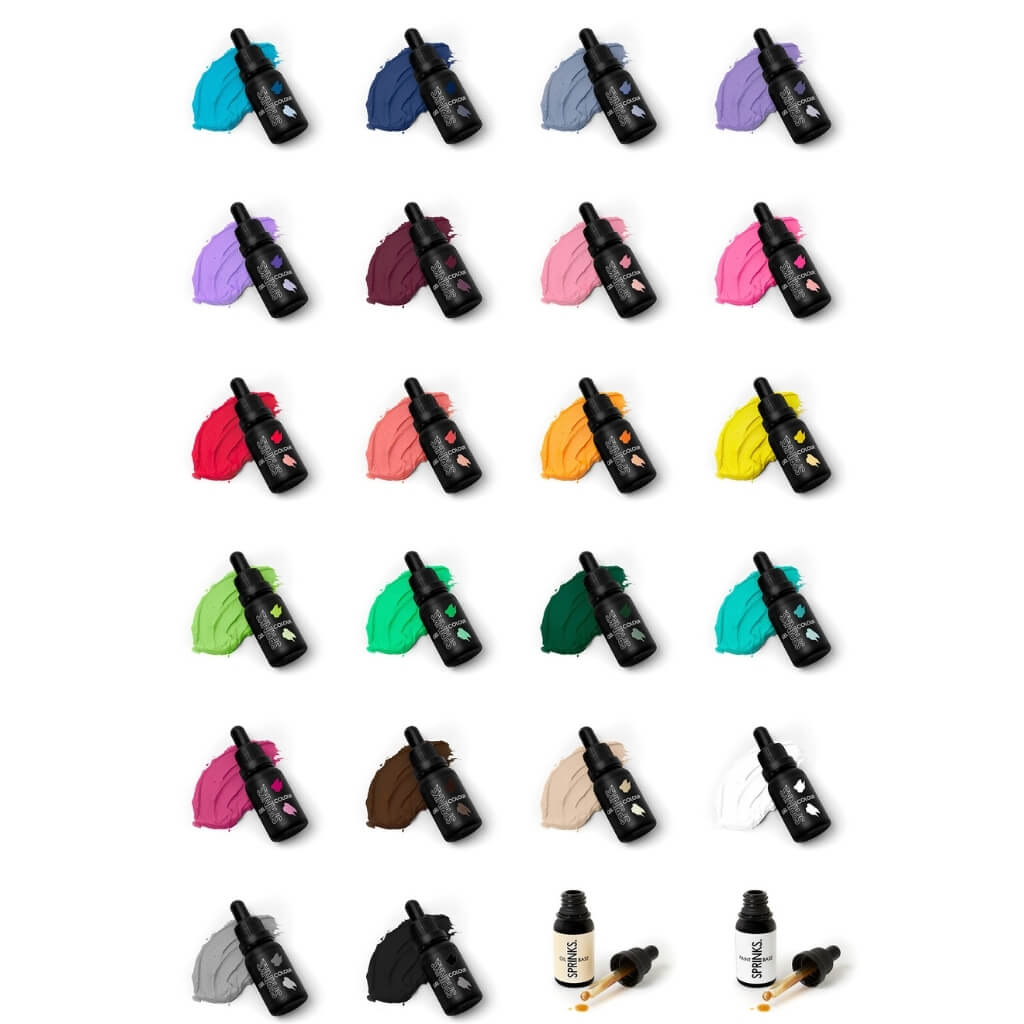 sprinks gel food colour 15ml bottle colour chart