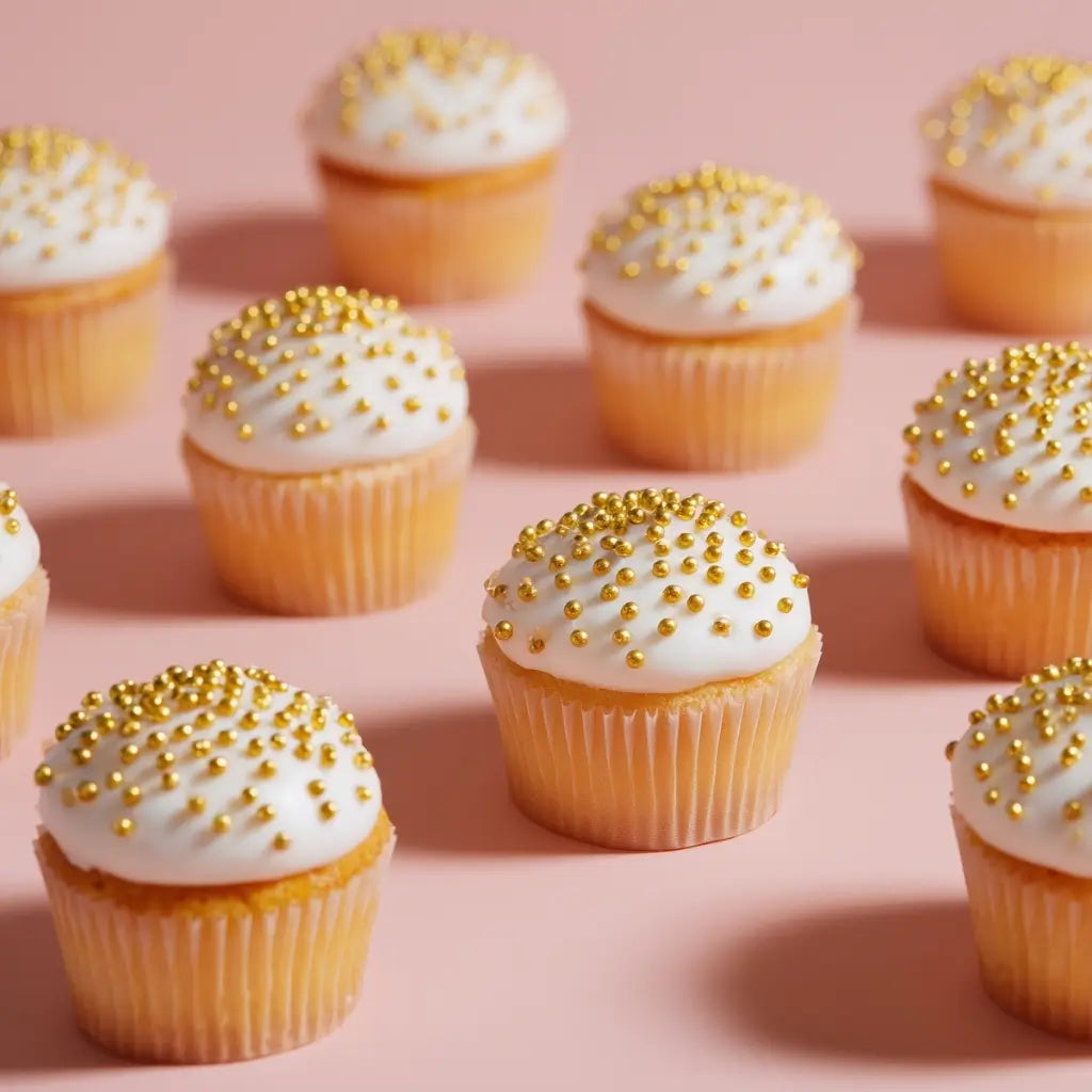 Sprinks shiny gold sprinkles 2mm for cake decorating