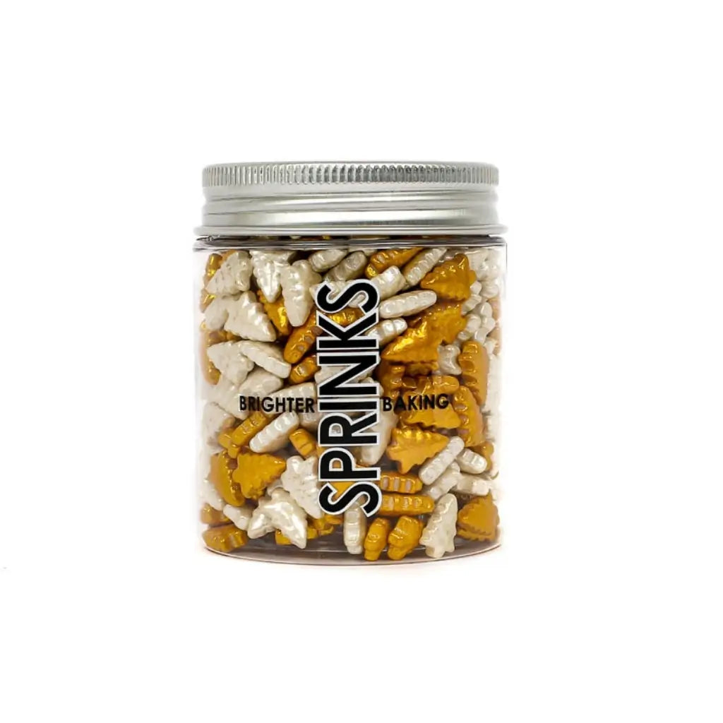 Sprinks gold and pearl white festive sugar decorations