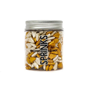 Sprinks gold and pearl white festive sugar decorations