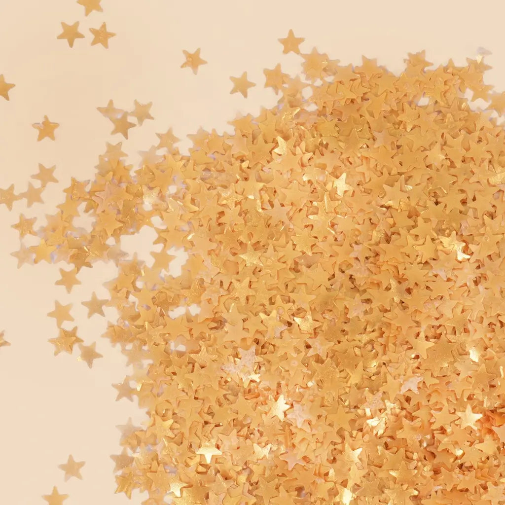 Edible glitter stars for party desserts