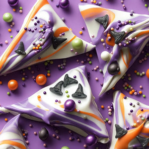 Halloween cupcake sprinkles with spooky edible decorations