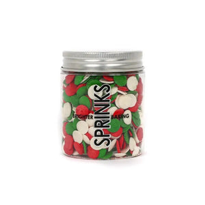Christmas confetti decorations for cakes, cookies and cupcakes