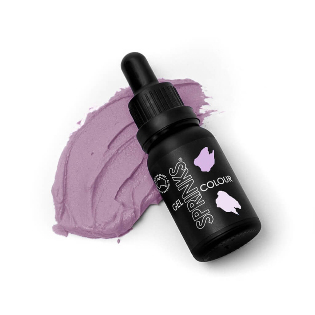 Sprinks lilac gel food colouring 15ml bottle