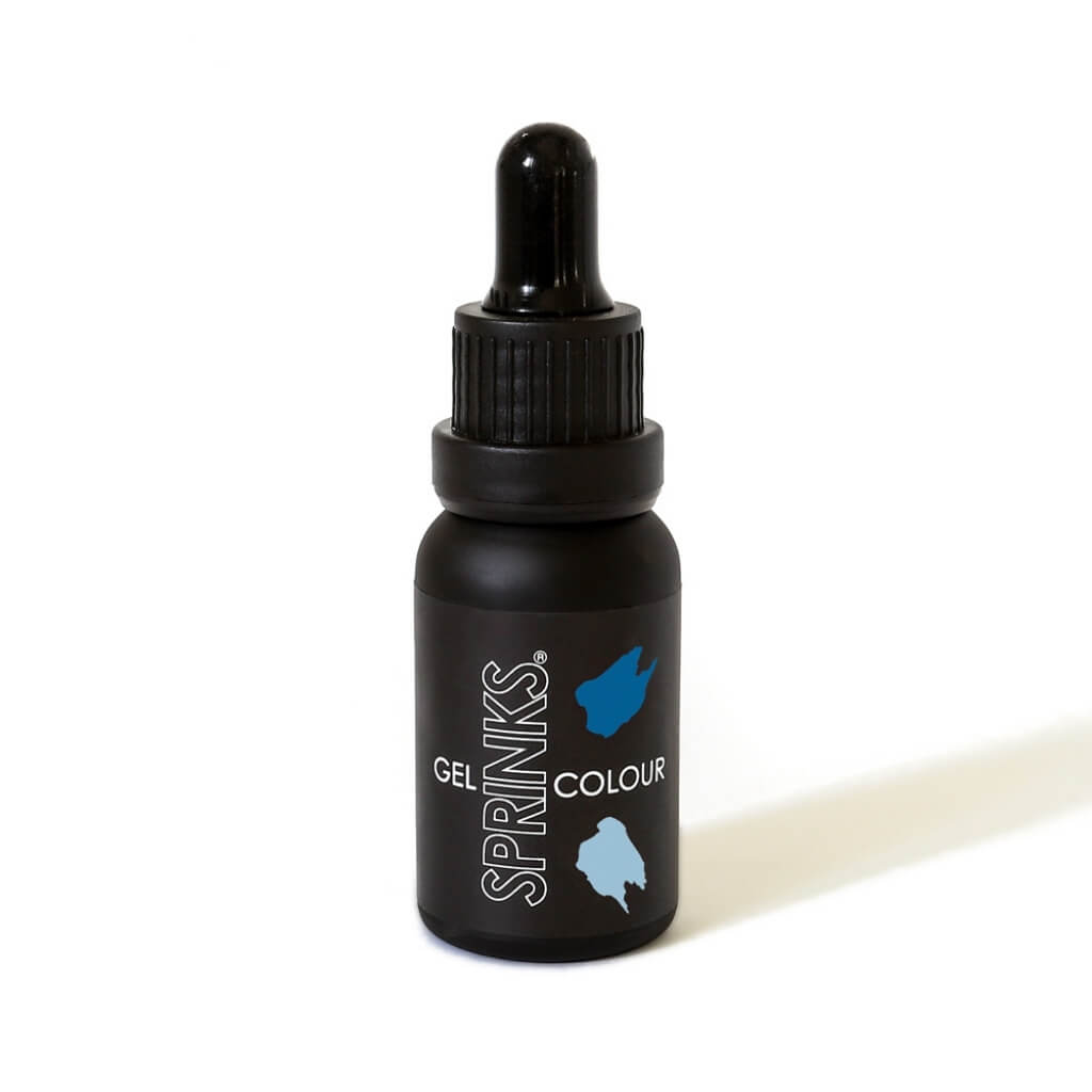 Blue food colouring gel for desserts bottle