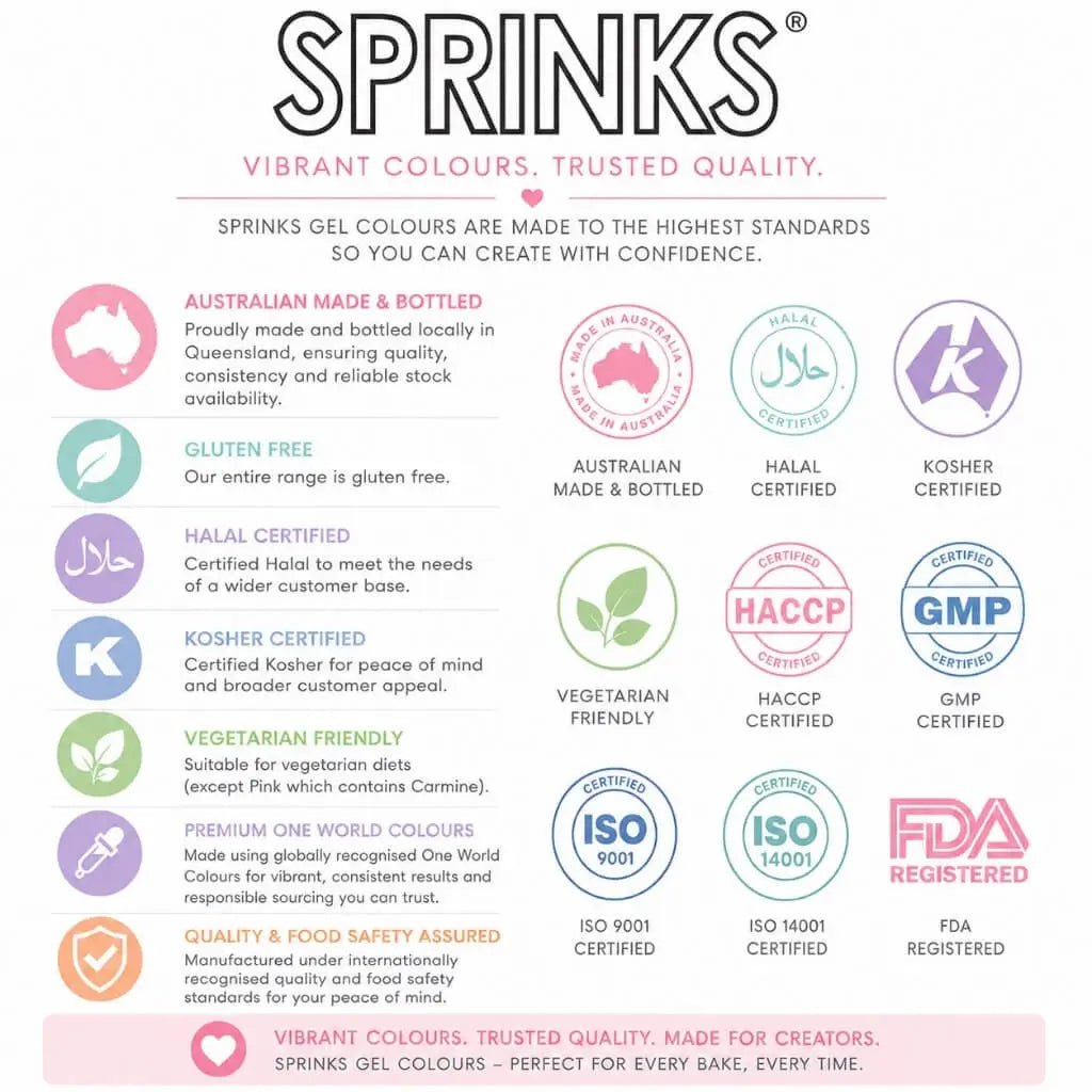 Sprinks gel colour dropper bottle instructions ingredients