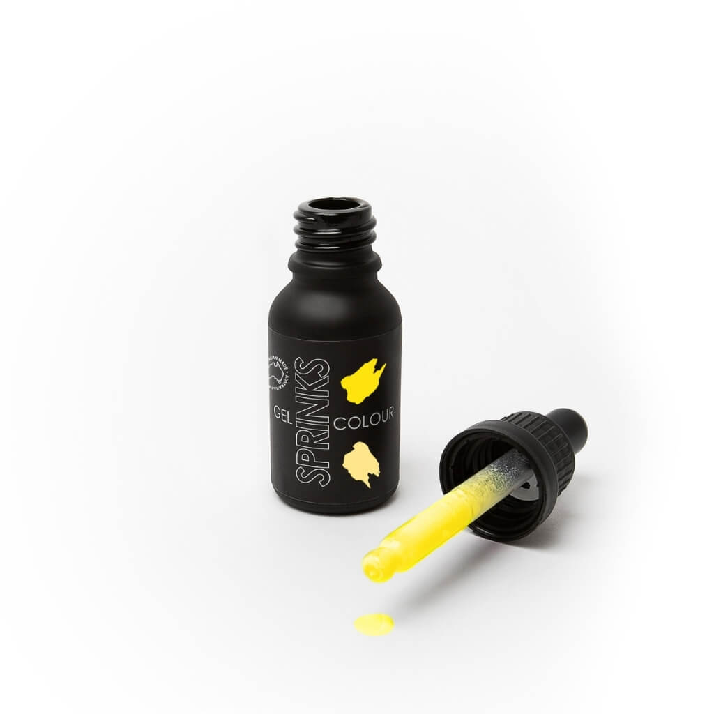 Sprinks gel colour dropper bottle lemon