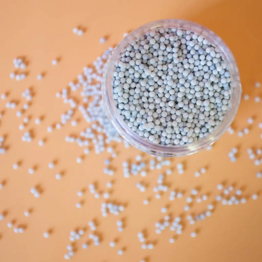 Nonpareils sprinkles in pastel blue for cookies and cakes