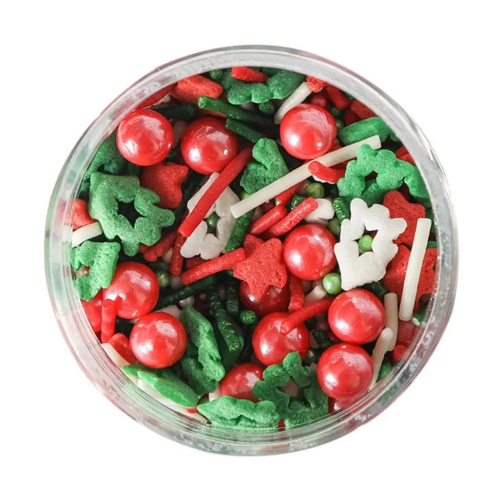 Sprinks Oh Christmas Tree edible sprinkle mix in a 65g jar