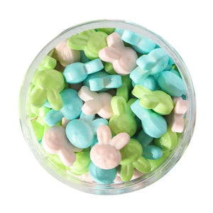 Pastel bunny sprinkle decorations in jar by Sprinks