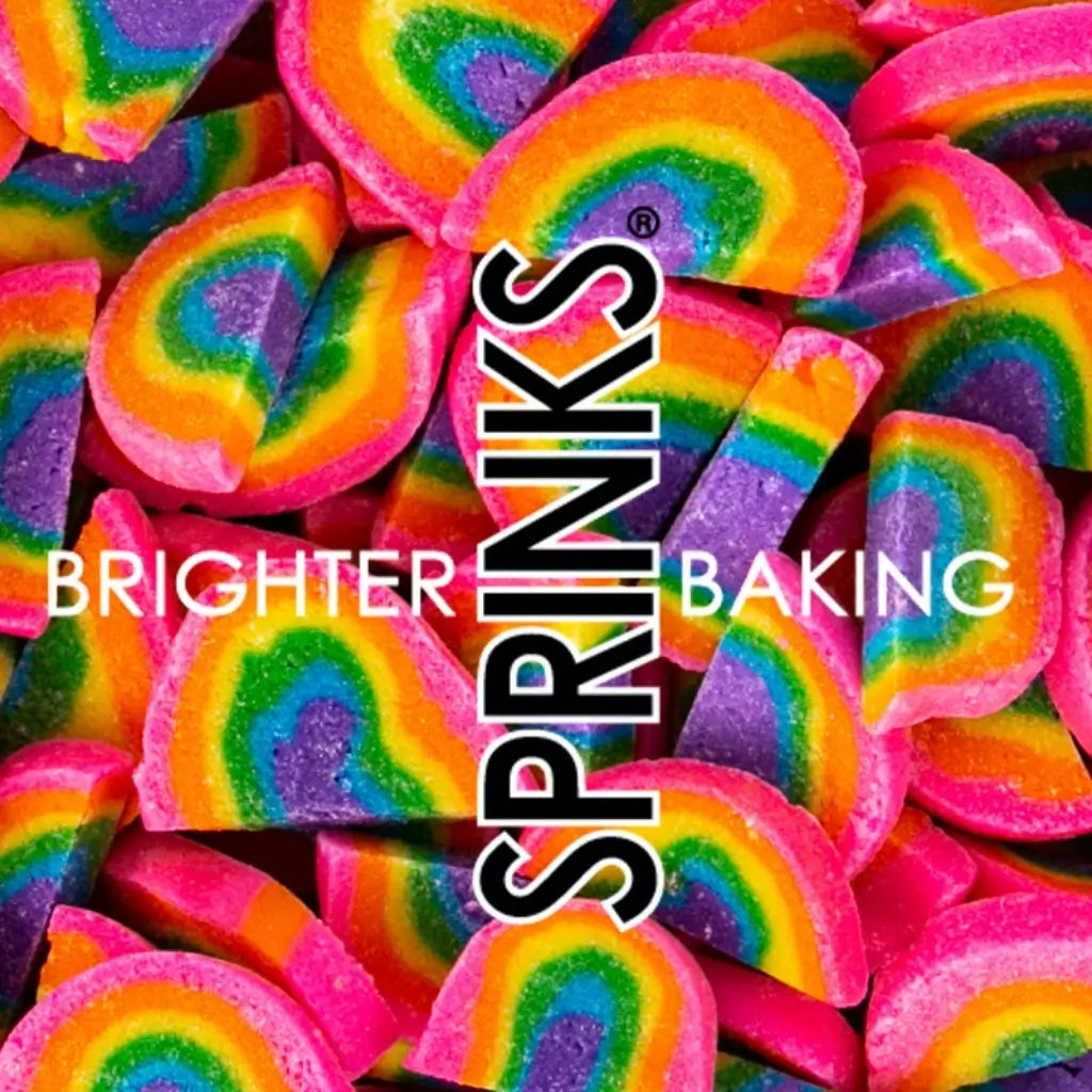 Colourful rainbow toppers for cupcakes and cookies