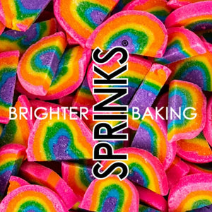 Colourful rainbow toppers for cupcakes and cookies