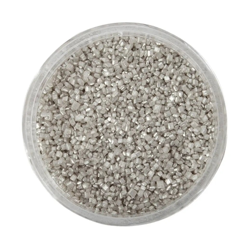 Sprinks Silver Sanding Sugar 80g edible metallic sparkling decorating sugar for cakes, cupcakes, cookies and desserts