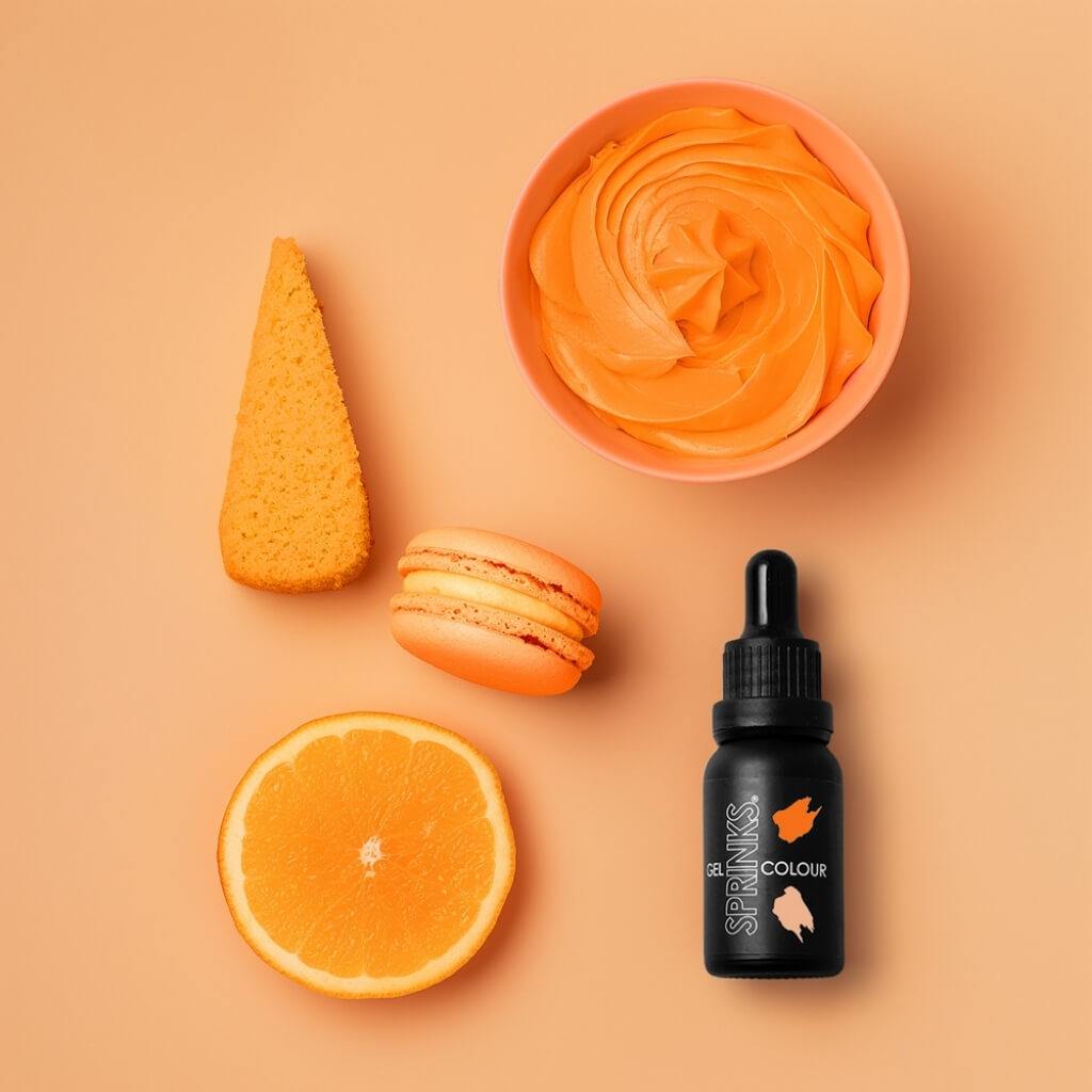 Sprinks sunset orange gel food colouring 15ml bottle