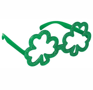 Shamrock Shaped Glittered Glasses