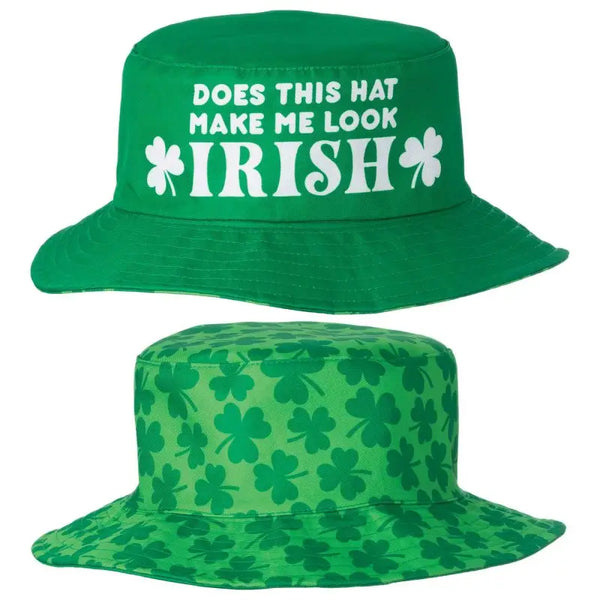 St Patrick's Day Reversible Bucket Hat Party Costume Accessories