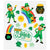 St Patrick's Day Vinyl Window Decorations 16pk