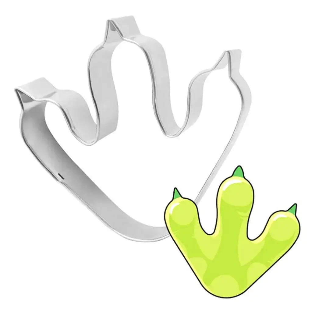 stainless steel dinosaur footprint cookie cutter