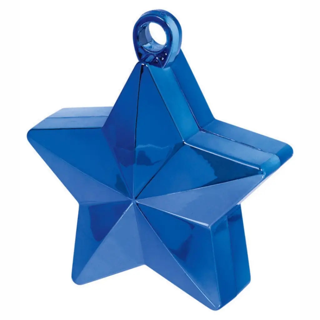 Metallic Blue Star Balloon Weight