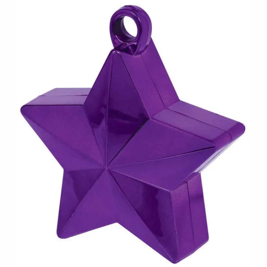 Metallic Purple Star Balloon Weight