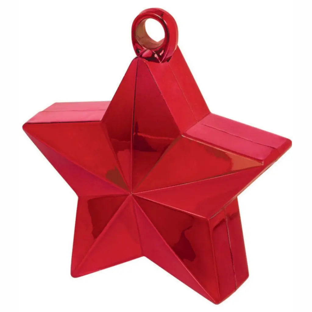 Metallic Red Star Balloon Weight