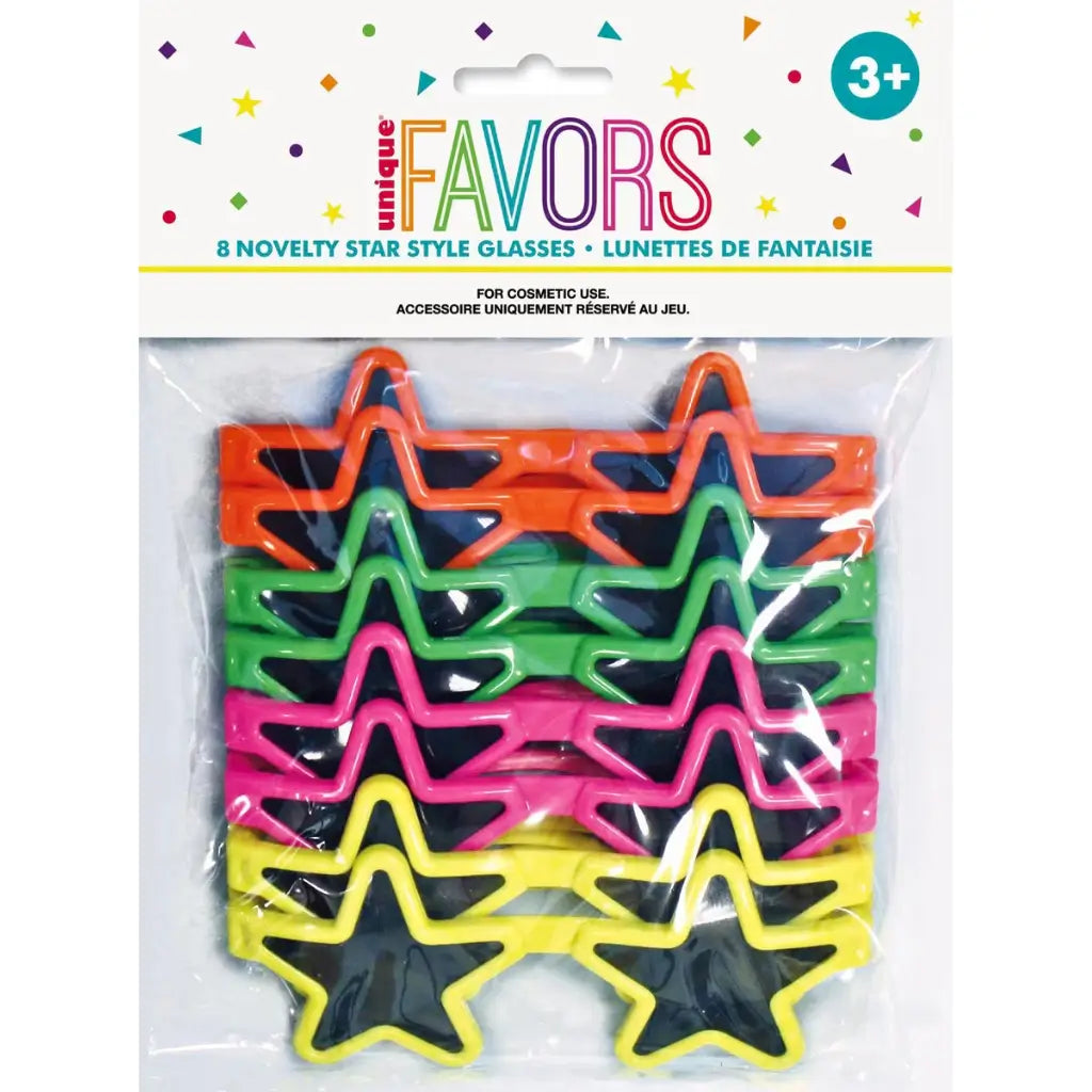 Star Style Novelty Sunglasses 8 Pack