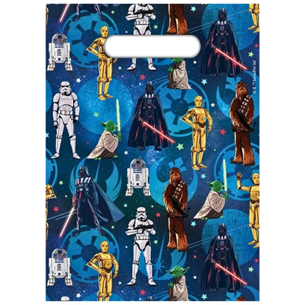 Star Wars Plastic Party Bags 8 Pack for birthday parties