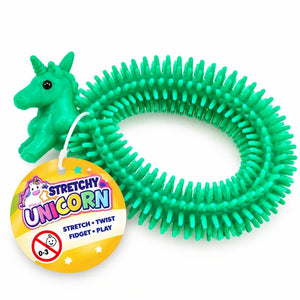  green textured stretchy unicorn toys