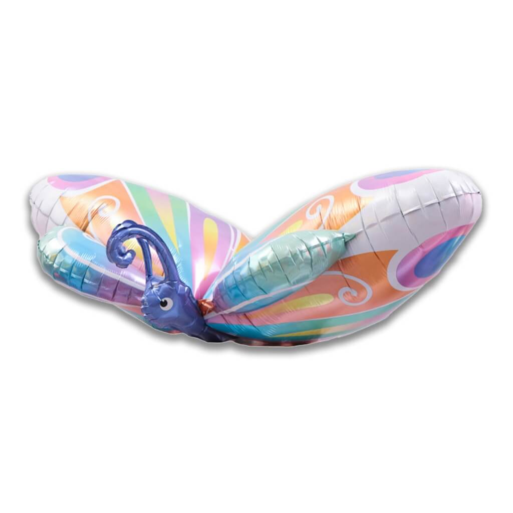 jumbo 3d butterfly foil balloon with colourful patterned wings