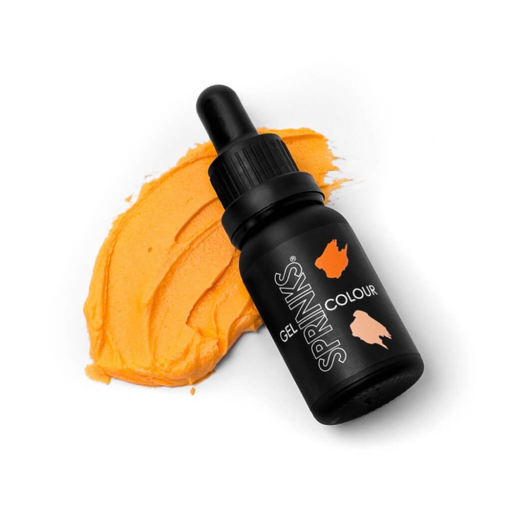 Sprinks sunset orange gel food colouring 15ml bottle