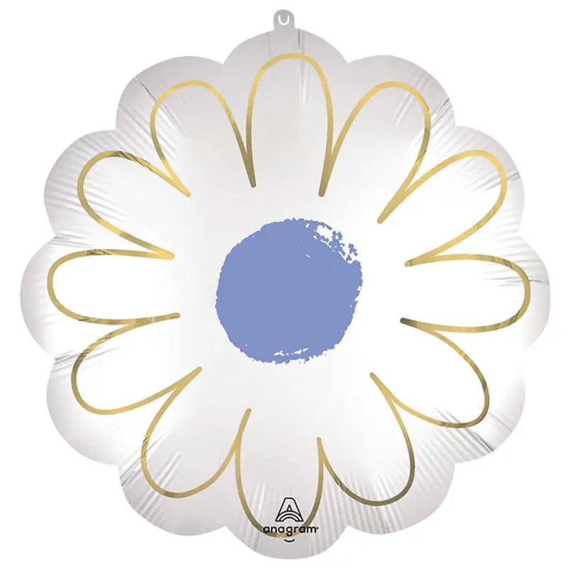 Supershape Satin White Daisy Foil Balloon