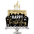 Supershape Black & Gold Birthday Suprise Cake Foil Balloon