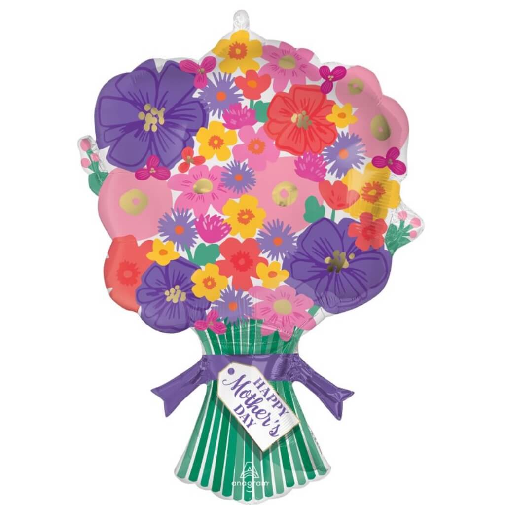 SuperShape Happy Mother's Day Sweet Floral Bouquet Balloon