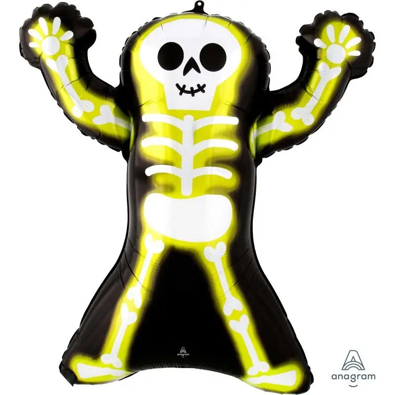 Supershape Neon Skelly Skeleton Foil Balloon