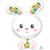 Supershape Easter Spotty Bunny Rabbit Foil Balloon