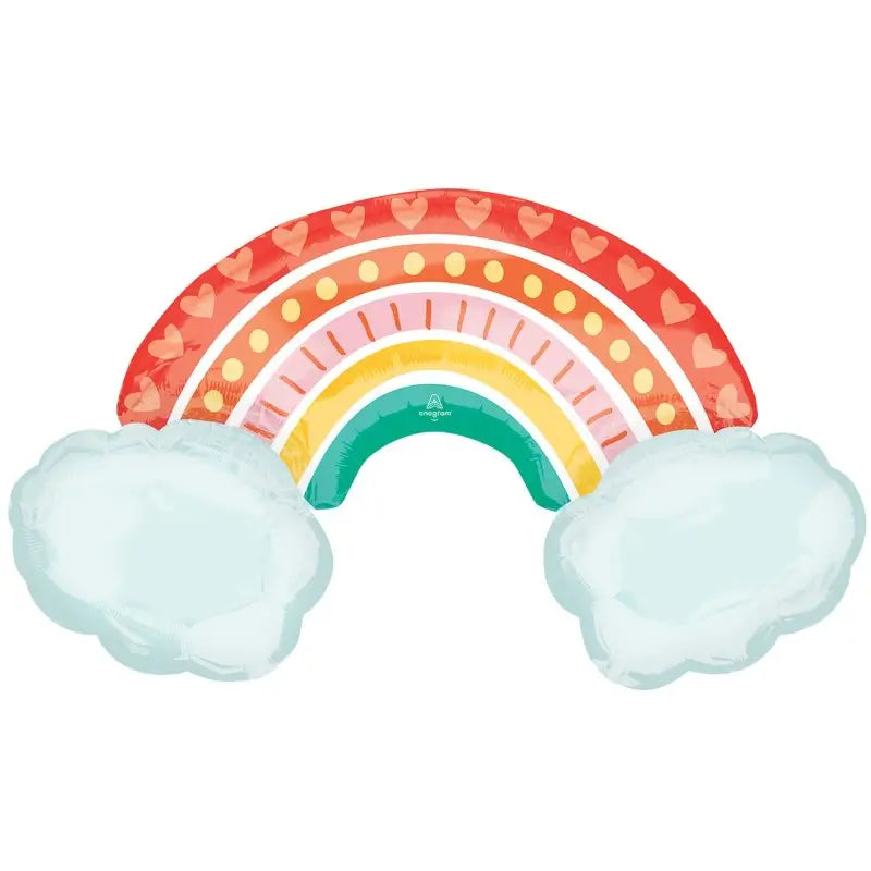Supershape Retro Rainbow Foil Balloon