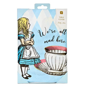 Mad Hatter Tea Party Disposable Tablecloth Recyclable Paper Table Cover