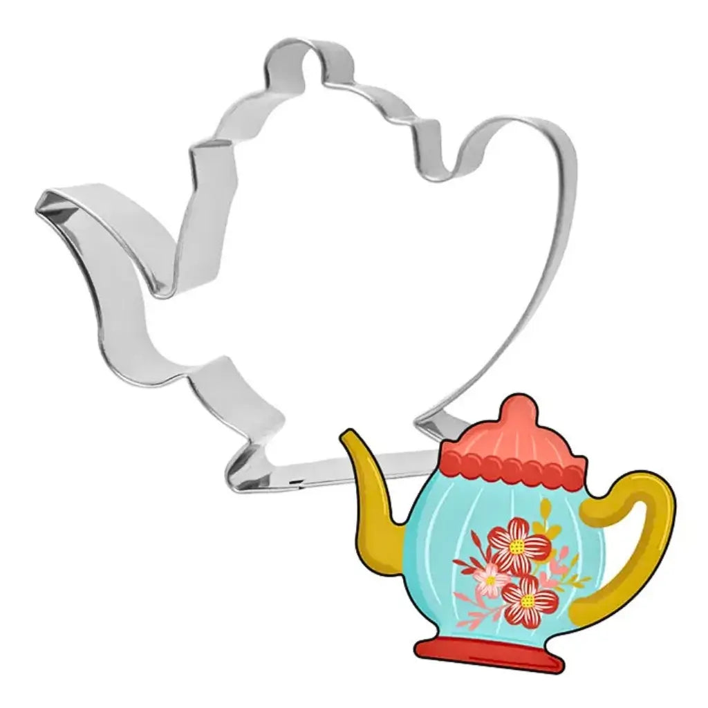 stainless steel teapot shaped cookie cutter for high tea party
