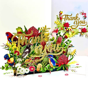 Thank you Australian native flowers 3D pop up card