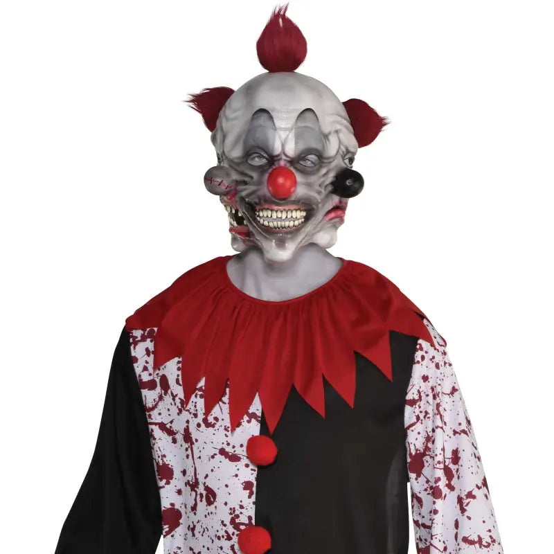 Three Headed Horror Clown Latex Adult Mask