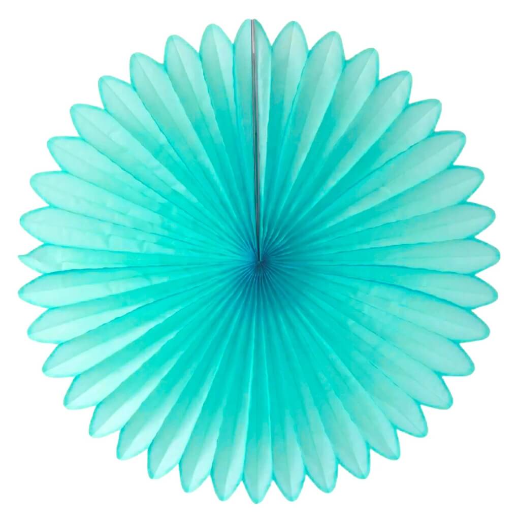 Tiffany Blue Round Paper Fan - 6 Sizes