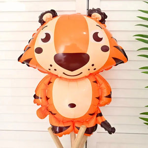 Large Cute Tiger Shaped Foil Balloon - Safari, Zoo and Jungle Wild Animal Themed Birthday Party Decorations and Supplies
