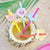 tiki tropics Hawaiian Paper Party Straws with Flower Toppers 16pk