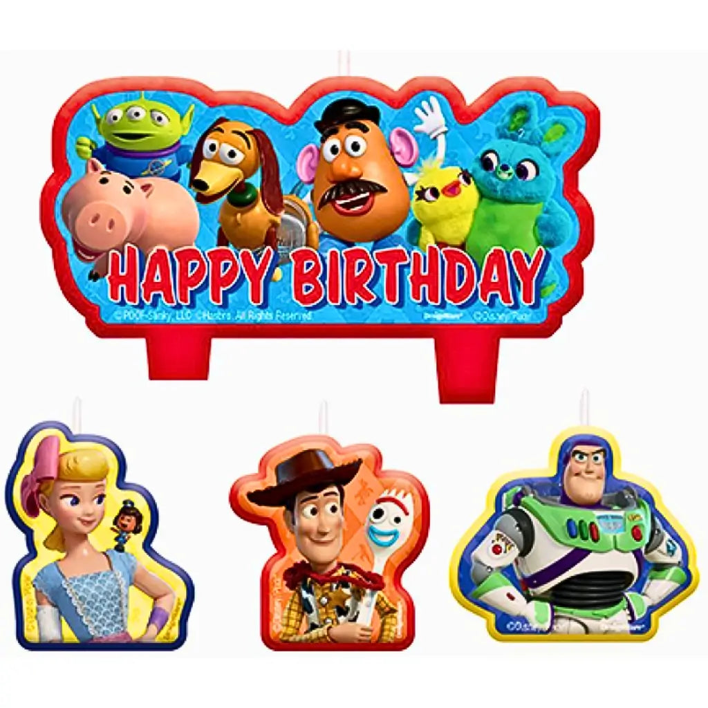 Toy Story happy birthday candle set with characters