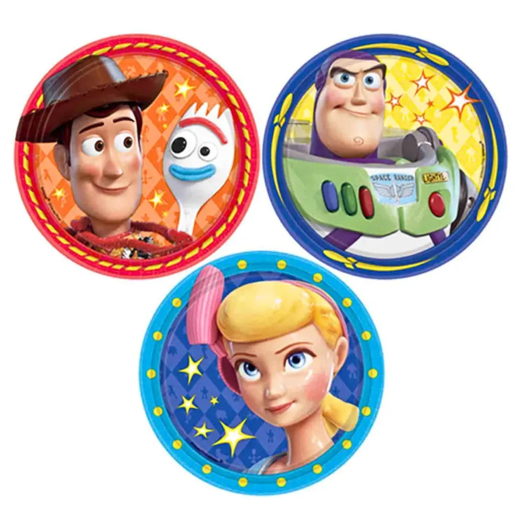 Toy Story paper plates with Woody Buzz Bo Peep