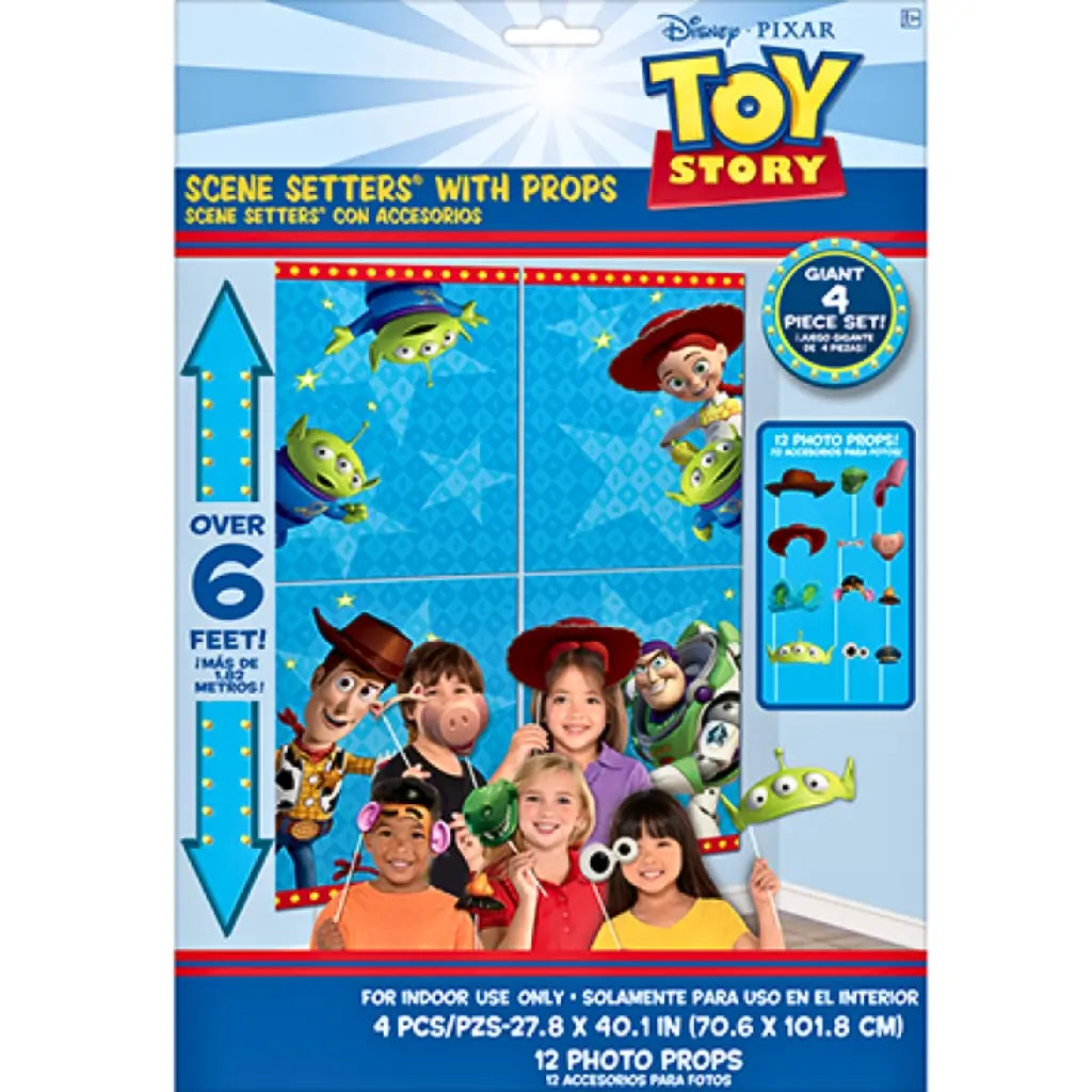 Toy Story scene setter backdrop with photo props